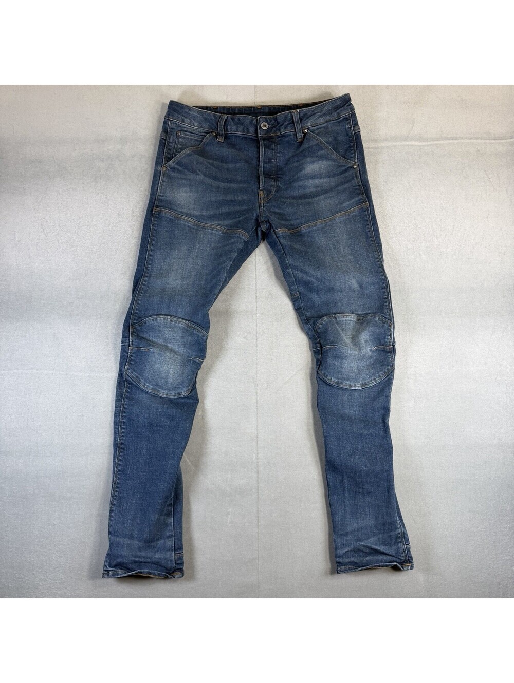 G-Star Raw 5620 3D Slim Jeans Mens 32x32 Blue Medium Wash Double Knee Stretch